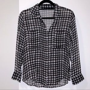 Club Monaco Plaid Blouse size xs